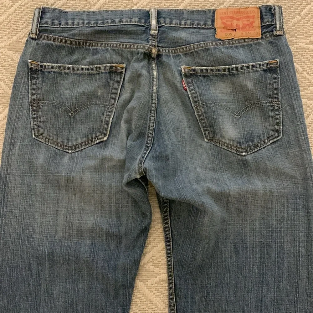 Levi’s 505 Denim Jeans 34 X 30, Red Tag, Button & Zip, See Pics & Description - Picture 10 of 16